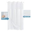 EUTXL Stall No Hook Shower Curtain with Snap in Liner,230GSM