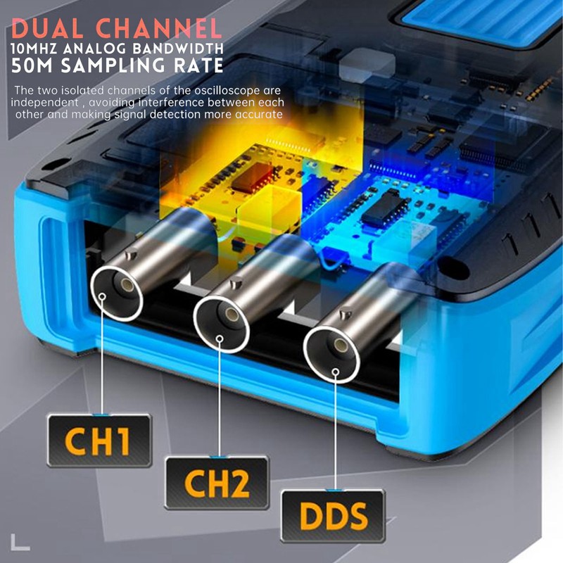 Oscilloscope Multimeter Waveform Generator 3 in 1 Handheld Digital Signal