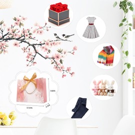 Winmist Glimpse 10Pcs Gift Bags with Handles 12.6 * 9.8 * 4.3 Inch Paper Bag with Bow Ribbon Birthday Party Favor Bags for Wedding Graduation Baby Shower (Blue *5+ Pink *5)