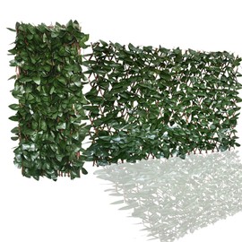 JOYSFIT Expandable Faux Ivy Fence,Artificial Privacy Screen Decor for Outdoor Wall, Balcony and Patio, Single Sided Leaves (Green,1)