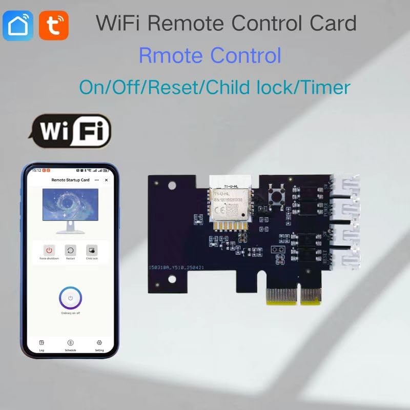 Huacaoe Smart PC Boot Button, WiFi Remote Power On/Off Switch