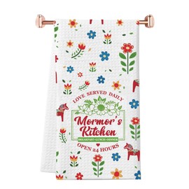 Funny Mormor's Kitchen Towel Scandinavian Grandmother Gift Swedish Grandmother (Mormor's Towel EU)