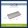 RSVP International Cleaning Collection Stainless Steel Sink Tray, 9.75x4.75x0.75"