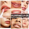 Hydrating Moisturizing Lip Glow Oil, Nourishing Glossy Transparent Plumping Oil,