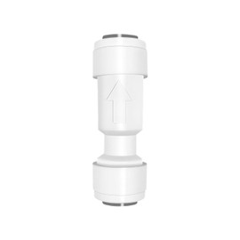 Qrity 1 Piece 1/4 Inch Push Fit Straight Quick Connect Check Valves, One Way Check Valve, RO Water Filter Fitting, Hose Connector for Fridge