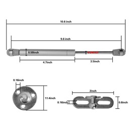 KEILEOHO 10 PCS Hydraulic Support Cabinet Hinge, 100N Soft Close Gas Strut Lift Support Cabinet Hinges with Mounting Hardware for Kitchen, Cupboard