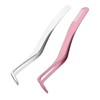Beavorty 2pcs Stainless Steel Eyelash Applicator Tool with Comb Convenient