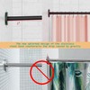 L-Shaped Corner Shower Curtain Rod, 「Black 24"-53" x 24"-53"」 Adjustable,