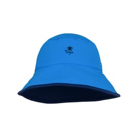 Tuga Boys Reversible Bucket Sun Hat (UPF 50+), Navy/Sky, Small
