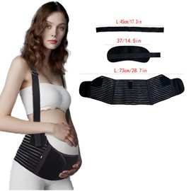 Pregnancy Belly Belt for Postpartum Support for Middle to Late Pregnancy (L)