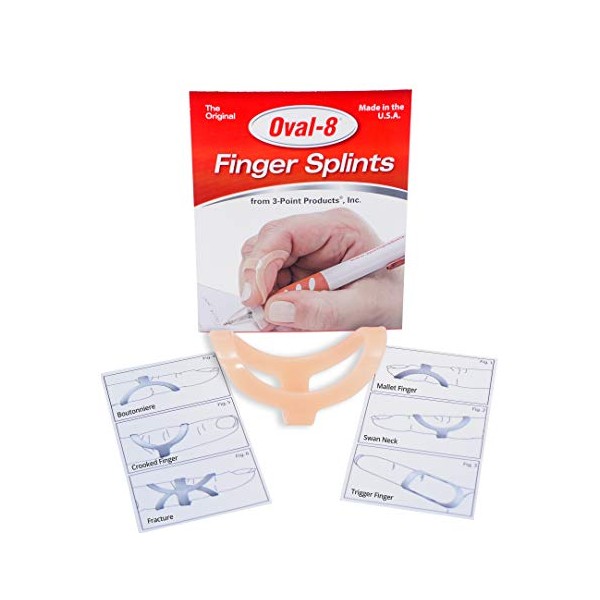 3-Point Products Oval-8 Finger Splint, Support and Protection for Arthritis, Trigger Finger or Thumb, and Other Finger Conditions, 1-Pack, Size 2