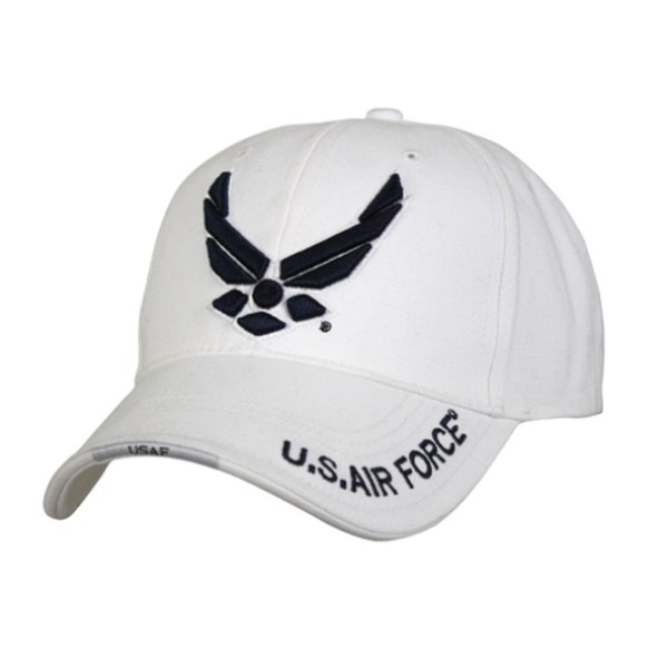 Rothco Deluxe Low Profile Cap/Usaf Wing - Wht