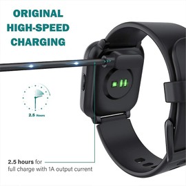 for Slothcloud KIds Smartwatch 1.5 Inch H97 Charger,2 Pin Magnetic USB Replacement Charging Compatible with Slothcloud watch H97 1.5"/YOUSOKU H97 Kids Smart Watch for Boys Girls (Black+White)