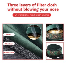 Zetiling Smokeless Moxibustion Box, Portable Moxa Box Three Layer Filter Design Heating Carement for Back Neck Belly