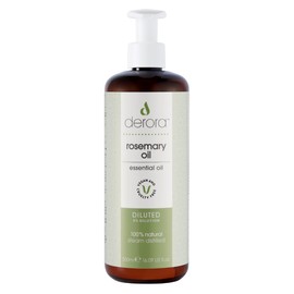 Derora Rosemary Oil (Diluted) for Hair & Skin | Pure & Ready to Use 3% Diluted | Rosemary Oil for Hair, Damaged Hair, Hair Loss, Dry Skin, Face, Scalp (500ml)