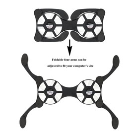 Laptop Cooler, Remarkable Cooling Performance, Compact and Lightweight Design, Adjustable and Foldable Arms, Portable with USB Ports, Suitable for 7 15 Inch Laptops Laptop Cooler, Foldable Gaming Lapt