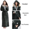 PUTUO Women's Microfibre Dressing Gown Soft and Warm Sauna Gown,