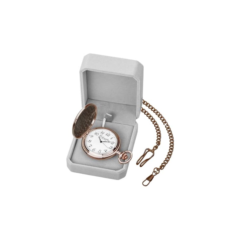 Eichmüller Savonnette Copper Quartz 45 mm Pocket Watch Hinged with