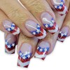 FIEONCIY Independence Day Press on Nails Square Shaped Acrylic Medium