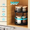 Snughome Lazy Susan Spice Rack, 2 Tier Rotating Spice Rack,