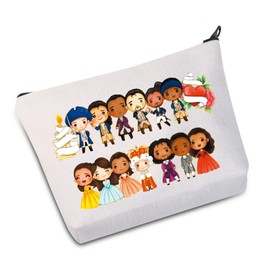 LEVLO Broadway Musical Character Cosmetic Make Up Bag Musical Theatre Fans Gift Musical Make Up Zipper Pouch Bag For Musical Lover (Broadway Musical Character)