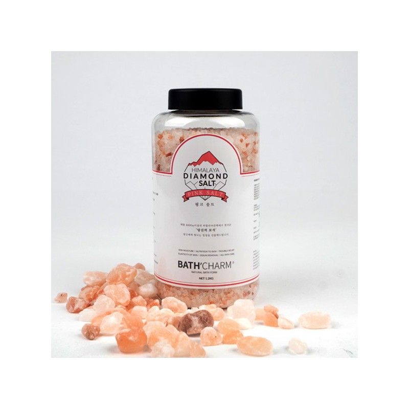Bath Charm Himalayan Diamond Salt 1.2KG bath salt, pink salt