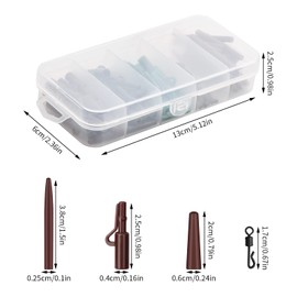 120pcs Carp Fishing Accessories Set, Carp Fishing Tackle in Box, Include Anti-tangle sleeve, Quick Change Swivel, Plastic Lead Clip, Rubber Fishing Swivel Snaps Kit for Outdoor Fishing (3 Color)