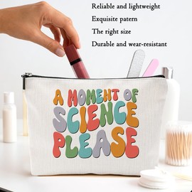 Science Teacher Gifts Funny Makeup Bag Chemistry Gifts Cosmetic Bag for Christmas Thanksgiving Birthday Science Friendship Teacher Appreciation Gifts for Women Friend Niece Coworker Toiletry Bag