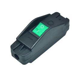 FILSHU 30A 125/250Vac Heavy Duty Inline Cord Switch Large Current in-Line On/Off Rocker Switch with Green Light