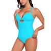 Colloyes Women's Push Up Twist Front Cutout One Piece Swimsuits