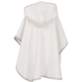 Smithy High-Quality Terry Towelling Poncho 100% Cotton White Cloud Rainbow Design Size Approx. 1 to 3 Years