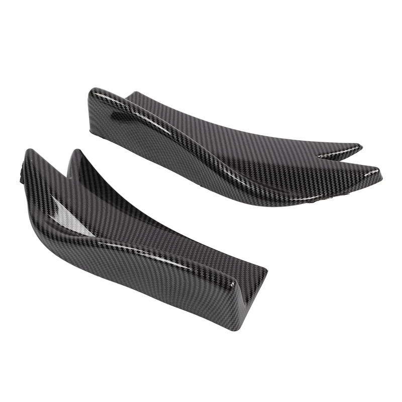 Rear Bumper Side Spoiler 2 Pieces Universal Carbon Style Surround