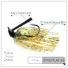 Freedom Tackle FT Structure Jig with Rattles, Weed Guard, and