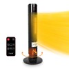 CAYNEL Tower Ceramic & Flame Heater with 3D Flame and
