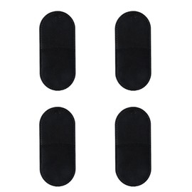 Ruwado 4 Pcs 3D Eye Patch for Glasses Black Soft Comfortable to Wear Adjustable Single Eye Masks for Adult Kids Treating Lazy Eye After Surgery Corrected Visual Acuity (Large, Black)