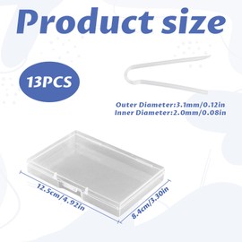 Hearing Aid Tubes, 12pcs R Type Lightweight Hearing Aid Tube NHS,Hearings Aids Tubes Replacement NHS, NHS Hearings Aids Tube for Seniors(3.1×2.0mm)