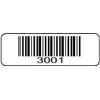 1000 Numbered Labels, Pre Printed Serial Barcodes 1-1/2" x 1/2"