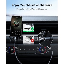 MORELECS Aux to USB C, 3.3ft Aux Cord to USB C Compatible with iPhone 15/16, Galaxy S24/S23, iPad Pro, Pixel - Type C to 3.5mm Cord for Car, Headphones, Speakers