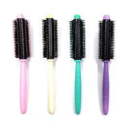 Maple Round Roller Hair Brush New Hairstyle For Women Men Unisex (Pack of 4)Combo Set (Multicolor)