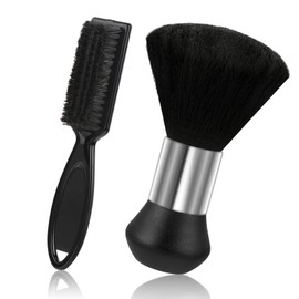 JJUNW 2Pcs Neck Duster Barber, Premium Hair Cutting Cleaning, Professional Barber Accessories Fade Brush, Shaving Brushes for Men for Cleaning Hair Around Neckline and Ears