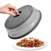 Wamba Vented Collapsible Microwave Splatter Proof Food Plate Cover With