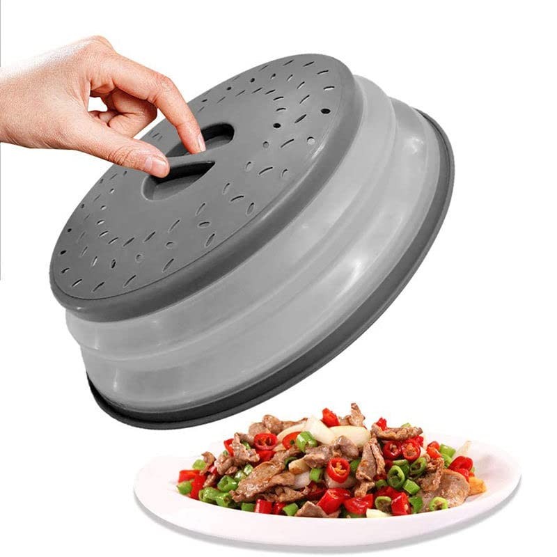 Wamba Vented Collapsible Microwave Splatter Proof Food Plate Cover With