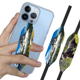 SwitchBands Reversible Phone Grip Strap | Comfortable Cell Phone Finger Holder & Phone Loop for Secure Handling | Phone Hand Straps for Phone Cases | Wireless Charging Compatible-Glacier National Park