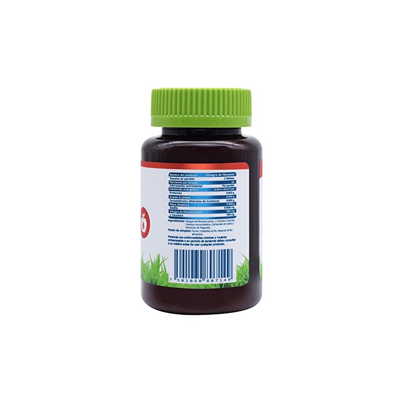 Vidanat Vinagre de Manzana 60 Tabletas Complemento Alimenticio de Calidad