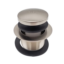 Westbrass D3322-20 1-1/2" NPSM Tip-Toe Bathtub Drain Plug - Coarse Thread, Stainless Steel