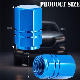 MEAJOO 12PCS Tire Valve Stem Caps, with Rubber O-Ring, Corrosion Resistant Leak-Proof, Aluminum Alloy Universal Wheel Valve Covers for Cars, SUV, Trucks, Bikes, Motorcycles, Bicycles(Light Blue)