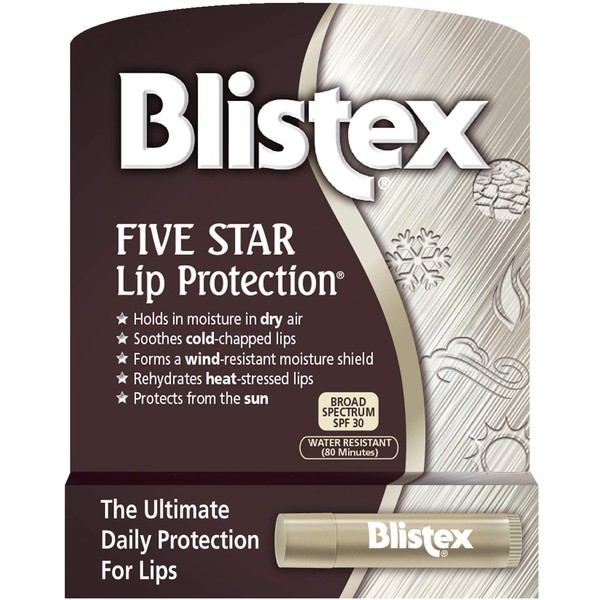 Blistex Five Star Lip Protection SPF 30 Lip Protectant, 0.15 OZ (Pack of 12)