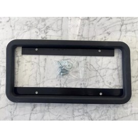 Universal Bumper Guard Protector Rubber License Plate FRAME Holder Bracket for Car Truck SUV Golf Cart Trailer–License Plate Attachment Mounting Tag Adapter, Premium Accessories–Bolts, Screws included