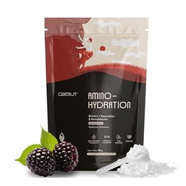 QUENUT | Aminoácidos BCAA y Electrolitos en Polvo, Amino-Hydration 500g | Sin Azúcar | Antioxidante, Hidratación, Energía Instantánea y Claridad Mental | 50 Porciones | Sabor Moras