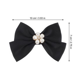 1 par de clips de lazo de perlas para zapatos, de lazo, sombreros, zapatos de vestir, dijes extraíbles, joyas, accesorios decorativos para zapatos de boda, fiesta, ropa, color